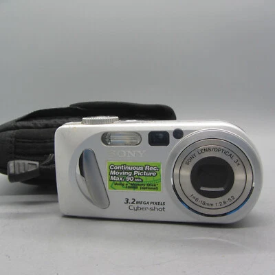 Sony Digital Camera Cybershot DSC-P8 3.2MP Silver Tested - Image 1 of 4