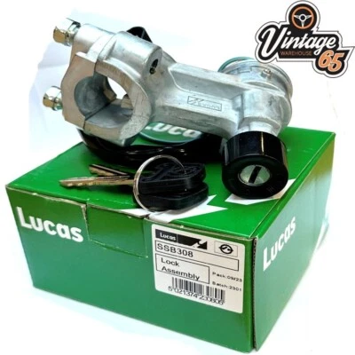 Classic Mini Genuine Lucas Ignition Switch Steering Lock Barrel & 2 Keys BHM7107 - Image 1 of 2