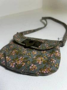 Mossimo mini crossbody purse Micro Floral blue toggle clasp chain strap pockets - Picture 1 of 9