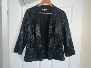 REISS 1971 BLACK SEQUIN EVENING JACKET SIZE XS WORN ONCE - Picture 1 of 6