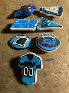 Carolina Panthers football team shoe charm 7 pcset - Picture 1 of 1