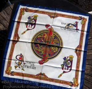 Large Vinage Celtic Gaelic Book of Kells Tribal Scarf Dublin Ireland Souvenir - Picture 1 of 8