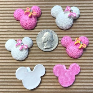 10pcs x 1.25" Resin Mouse Flatback Bead Appliques for Bow w/Gem/Card SB195 - Picture 1 of 4