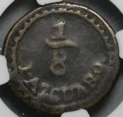 1830s NGC Fine Pazcuaro 1/8 Real Mexico Michoacan Local Rare Coin (24040501C) - Image 1 of 4