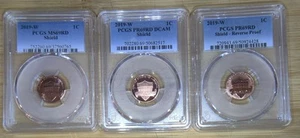 2019 W West Point Lincoln Shield Cent 3 Coin Set MS69, PF69, RP69 pcgs holders - Picture 1 of 10