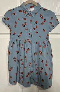Hanna Andersson Girls Shirt Dress With Pockets And Cherry Print Size 6-7 - Picture 1 of 6