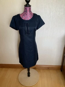Boden Ladies Short Navy Dress Silk/ Cotton UK Size 16 R - Picture 1 of 4