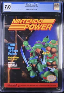 NINTENDO POWER #6 - CGC 7.0 - TMNT - 1ST PUBLISHED J.SCOTT CAMPBELL ARTWORK - Picture 1 of 2