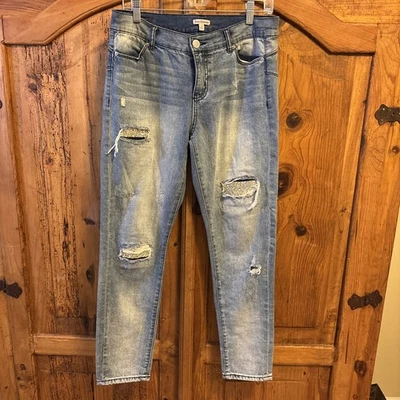 Pantalones de mezclilla para mujer Juicy Couture con cristal “cortes” talla 10 Foto 1 de 4