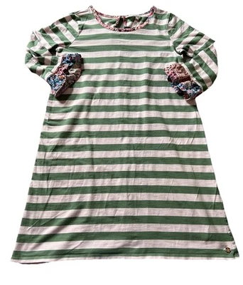 Matilda Jane 435 Dress Girls 12 Floral Striped Green Pink Casual Spring Modern - Image 1 of 4