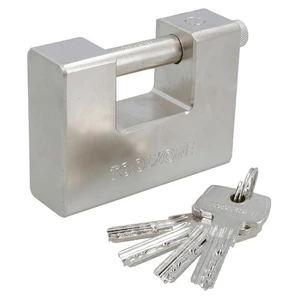 95mm Heavy Duty Padlock Lock For Steel Shutters Warehouse Containers 5 Keys - Picture 1 of 6