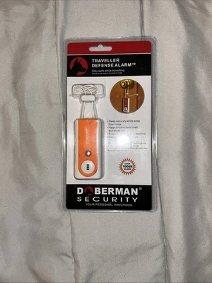 Doberman Security Portable Door Alarm w/ Flashlight Traveler Defense SE-0203  - Image 1 of 2