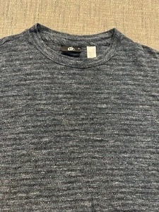 PAUL SMITH Tshirt maglietta uomo M vestibilità regolare nero blu righe cotone biologico - Foto 1 di 15