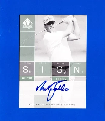 NICK FALDO Sign of the Times AUTOGRAPH 2002 Upper Deck SP Authentic ST-NF - Image 1 of 4