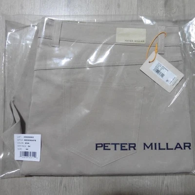 PETER MILLAR Mens 44 X 34 PANTS EB66 KHAKI PERFORMANCE GOLF 5-POCKET ME0EB66FB - Image 1 of 4