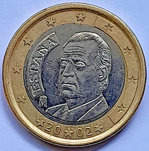 1 euro coin Spain 2002 Bi-Metallic - Picture 1 of 24
