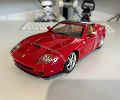 Ferrari 575 Superamerica Hot Wheels 1:18 Diecast Model Car – Red New Boxed, rare - Image 1 of 4