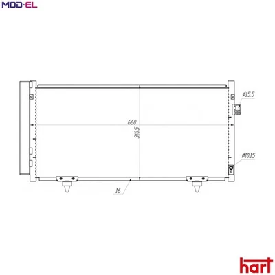 CONDENSER AIR CONDITIONING 620 610 FOR SUBARU FB16B 1.6L EJ257EJ255 2.5L 4cyl - Image 1 of 4