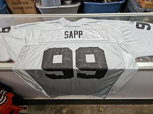 Camiseta deportiva de colección de los Oakland Raiders para hombre grande gris Warren Sapp #99 fútbol americano Reebok - Imagen 1 de 12