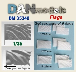 Kit de resina de impresión 3D Dan Models 35340 1:35 bandera 9 piezas 17/28 mm 18/20 mm 17/29 mm - Imagen 1 de 1