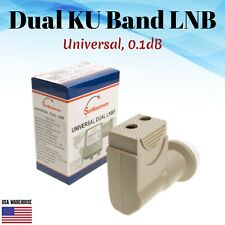 FTA Universal Ku Band LNB, Dual, 0.1dB Antena parabólica LNBF, lineal,  polarizado (0.1 dB, doble)