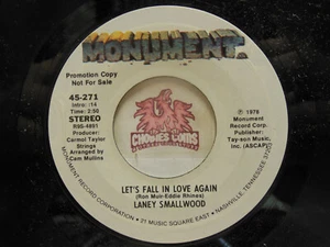 Promo! Laney Smallwood – Let's Fall In Love Again / Same, 45 RPM VG (VF) - Picture 1 of 2