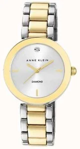 Reloj de pulsera Anne Klein de dos tonos con esfera plateada - Imagen 1 de 1
