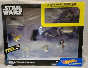 NEU HOT WHEELS STAR WARS HERO & VILLIANS RAUMSCHIFFE 11 SCHIFFE MIT 2 DRUCKGUSS - Bild 1 von 5