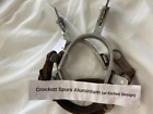 Vntge Crocket Aluminium Cowboy 6" Horse Spur Set & Straps w Etched Designs -Rare