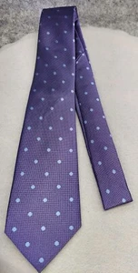 LILA POLKA PUNKT Hochzeit Krawatte Herren Bräutigame silber JACQUARD gewebte Seide NEU - Bild 1 von 10