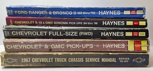 Bundle of 5 Mixed Haynes Ford & Chevrolet Brand Auto Service Manuals Vintage - Bild 1 von 10