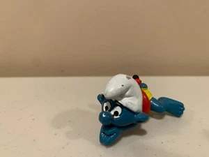 Smurfs 20025 Swimmer Smurf Swimming Pool Toy Vintage Figure PVC Peyo Figurine - Picture 1 of 3