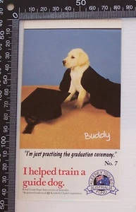 VINTAGE ROYAL GUIDE DOG ASSOCIATION AUSTRALIA KLEENEX ADVERTISING PROMO STICKER - Picture 1 of 1