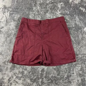 Marni Portugal Women's Cuffed Shorts Maroon 5" Inseam Women's 42* Cotton - Picture 1 of 11