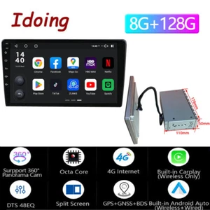 10.2" 2000*1200P Single Din Android 12 Car Radio CarPlay Radio Split Screen - Picture 1 of 16