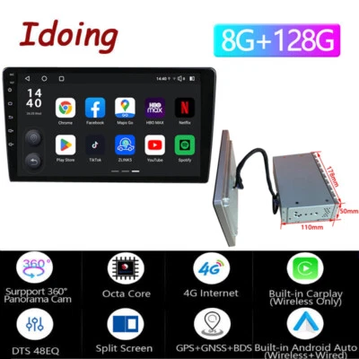 10.2" 2000*1200P Single Din Android 12 Car Radio CarPlay Radio Split Screen - Image 1 of 4