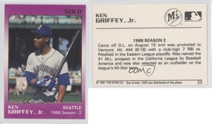 1991 Star Gold /1500 Ken Griffey Jr #23 HOF