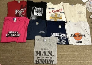Vtg 90s 00s T Shirt Bundle Reseller Lot Of 9 Jesus Shirts Religion Christian! - Picture 1 of 10