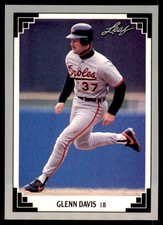 1991 Leaf Glenn Davis Baseball Cards #398