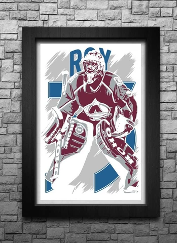 PATRICK ROY art print/poster COLORADO AVALANCHE FREE S&H! JERSEY Cover