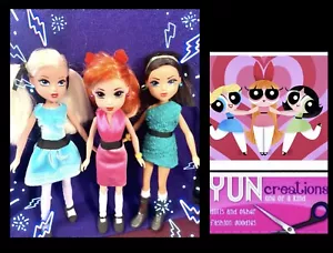 Powerpuff Girls Dolls OOAK Handmade Collector Custom Repaint Fashion Unique Art - Picture 1 of 7