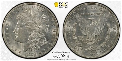 Серебряный Моргановский доллар 1898 S PCGS AU53 — полуключевая дата низкий тираж (#717) - Изображение 1 из 4
