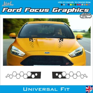 Ford Focus capó rayas calcomanías pegatinas ST vinilo gráficos 016 - Imagen 1 de 4