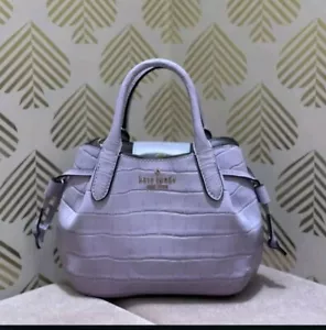 NWT Kate Spade KI860 Dumpling Croc Embossed Mini Satchel Crossbody Lavender  - Picture 1 of 1