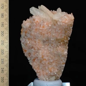 Stilbite Zeolite cluster w/ peach Heulandite on basalt matrix specimen 643ct - Bild 1 von 7