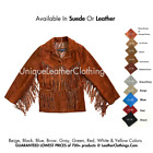 Women Cowgirl Suede Fringes Jacket | Native American Western | Bikers Jacket