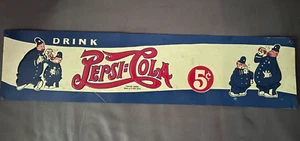 Vintage 40er Jahre Pepsi:Cola geprägtes Werbeschild - Bild 1 von 7