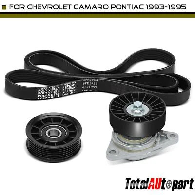 Kit de componentes de transmisión por correa serpentina de 3 piezas para Chevrolet Camaro 1993-1995 Pontiac Foto 1 de 4