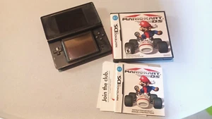 UNTESTED Nintendo Ds Lite Black Console with Case Only Mario Kart Ds Game 2005 - Picture 1 of 3