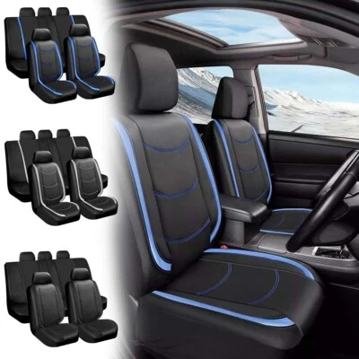 For Scion tC xB Car Seat Covers Leather 2/5-Seats Full Set Front Rear Protectors - Image 1 of 4